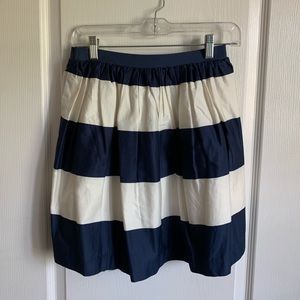 Girls’ wide stripe sateen skirt